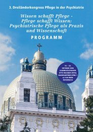 Programm - Dreiländerkongresse Pflege in der Psychiatrie