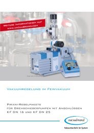 Vakuumregelung im Feinvakuum - VACUUBRAND.com