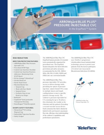 ARROWg ardBLUE PLUS PRESSURE INJECTABLE CVC