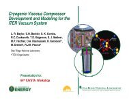 Cryogenic Viscous Compressor Development and Modeling for the ...