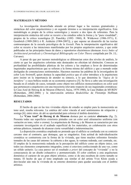 IX CONGRESO NACIONAL DEL COLOR - Publicaciones de la ...