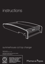 mamas and papas ocean cot bed spare parts