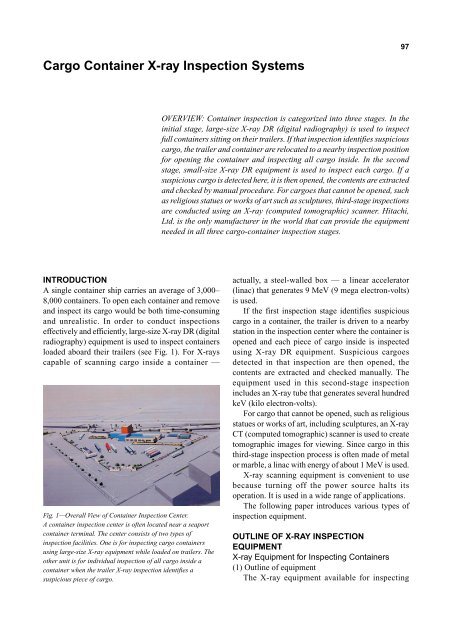 Cargo Container X-ray Inspection Systems - Hitachi