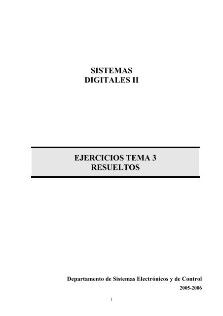 sistemas digitales ii ejercicios tema 3 resueltos - OCW UPM