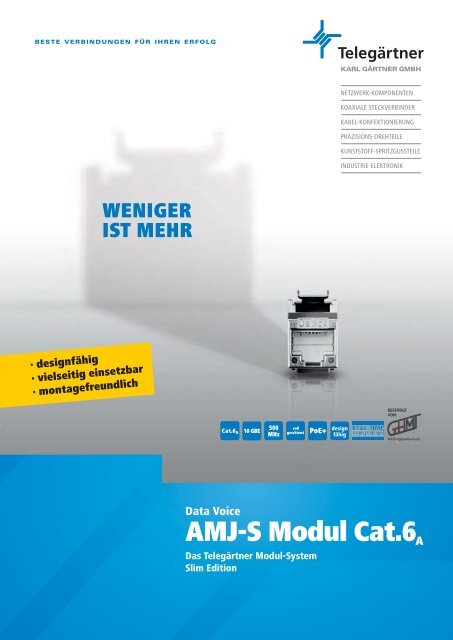 2167 AMJ-S Modul Flyer U1-4 04.indd - SKG Netzwerktechnik GmbH