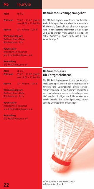 "Ferientreff 2010 online" Recklinghausen (pdf) - Die Schmetterlinge