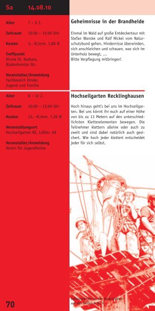 "Ferientreff 2010 online" Recklinghausen (pdf) - Die Schmetterlinge