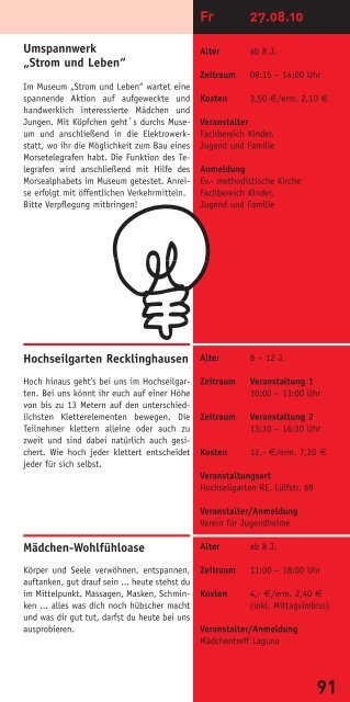 "Ferientreff 2010 online" Recklinghausen (pdf) - Die Schmetterlinge