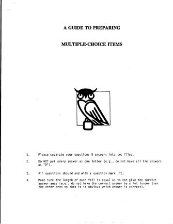 Writing multiple choice questions that demand critical thinking