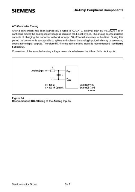 Infineon SAB 80C517A, SAB 83C517A-5 User's Manual ... - Keil