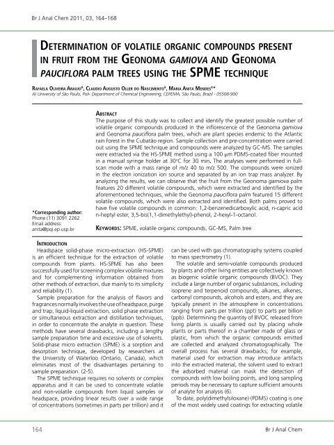 Brazilian Journal of Analytical Chemistry - BRJAC - Brazilian Journal ...