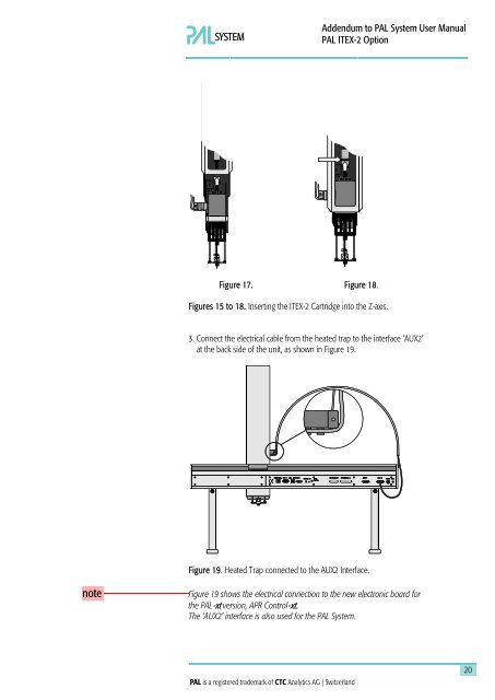 Addendum to PAL User Manual Installation and ... - PAL System