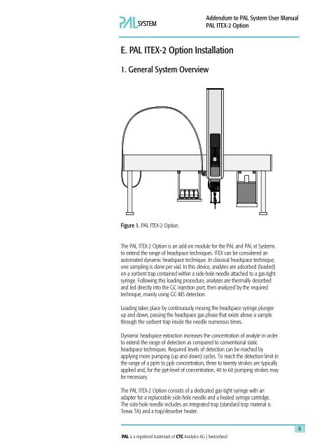 Addendum to PAL User Manual Installation and ... - PAL System