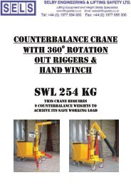 Swing Jib Counter Balance Crane CTC 254 SJ 360 - Lifting Equipment