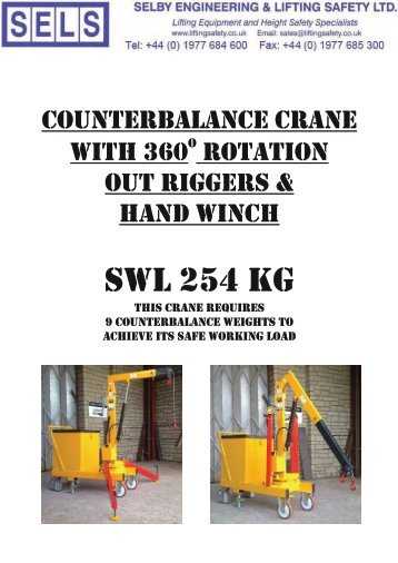 Swing Jib Counter Balance Crane CTC 254 SJ 360 - Lifting Equipment