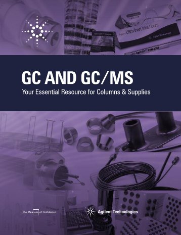GC and GC/MS supplies - Agilent Technologies