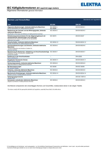 IE2-Motoren - Elektra Handelsgesellschaft mbH