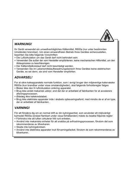 SV Instruktionsmanual - Elektra Bregenz