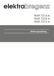 Kurzanleitung - Elektra Bregenz