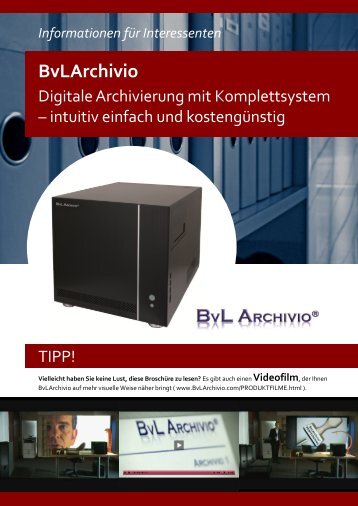 BvL ARCHIVIO Kundenbroschüre - EFK