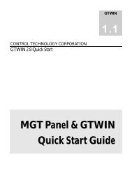 MGT Panel & GTWIN Quick Start Guide - Control Technology ...