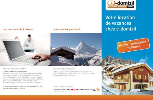 Votre location de vacances chez e-domizil