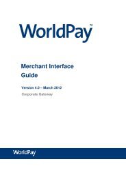 Merchant Interface Guide - WorldPay