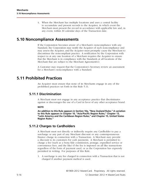 MasterCard Rules (PDF)