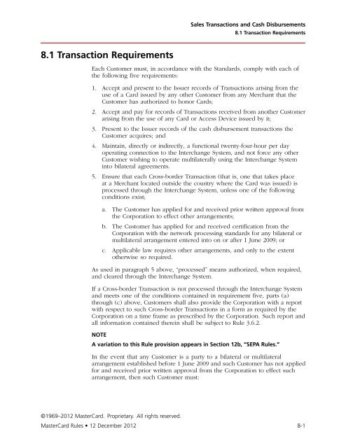 MasterCard Rules (PDF)