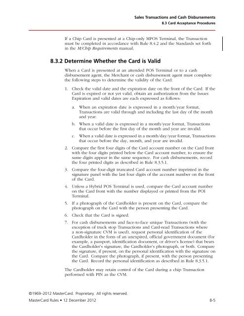 MasterCard Rules (PDF)