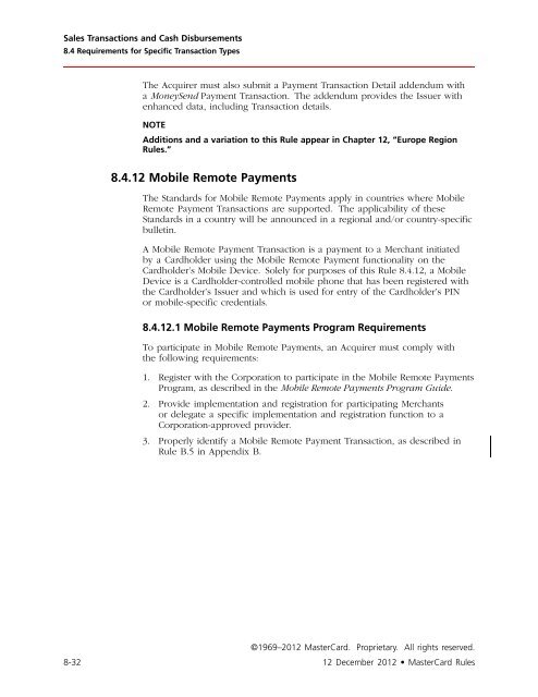 MasterCard Rules (PDF)