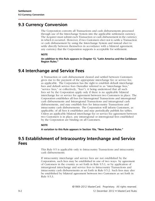 MasterCard Rules (PDF)