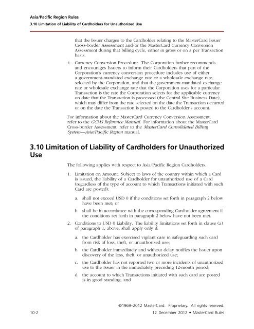 MasterCard Rules (PDF)