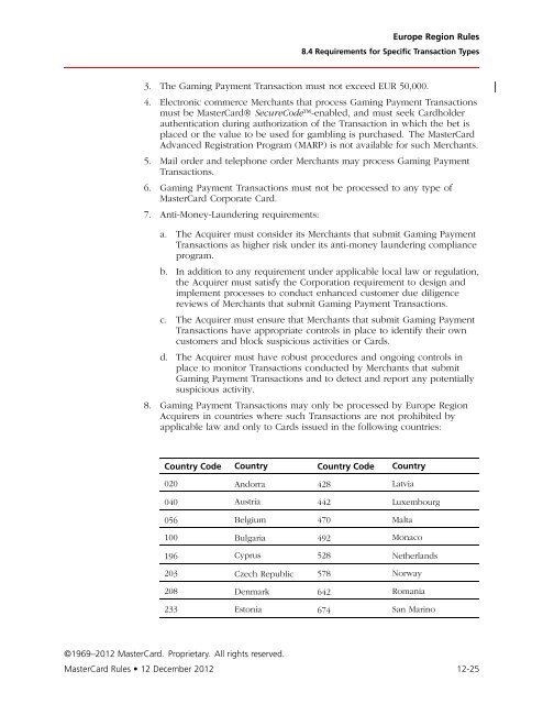 MasterCard Rules (PDF)