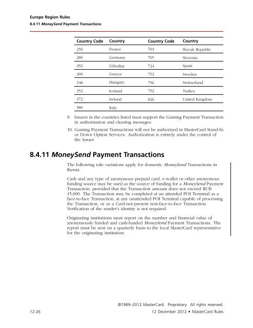 MasterCard Rules (PDF)