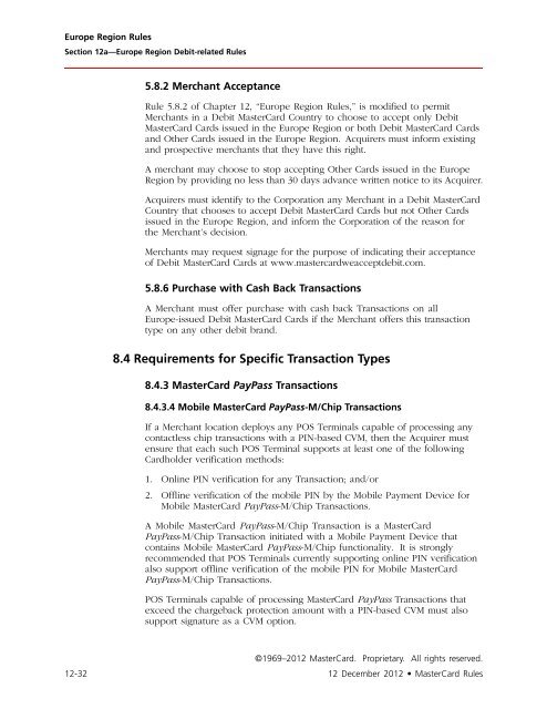 MasterCard Rules (PDF)