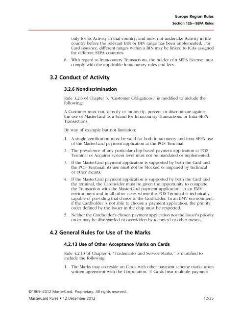 MasterCard Rules (PDF)