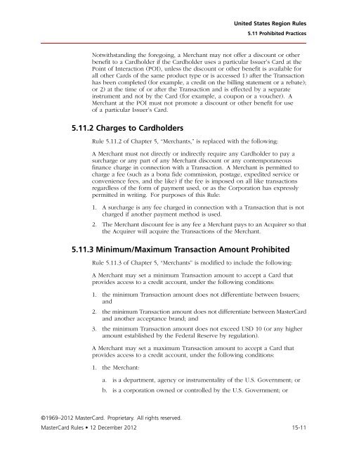 MasterCard Rules (PDF)