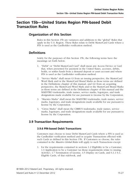 MasterCard Rules (PDF)