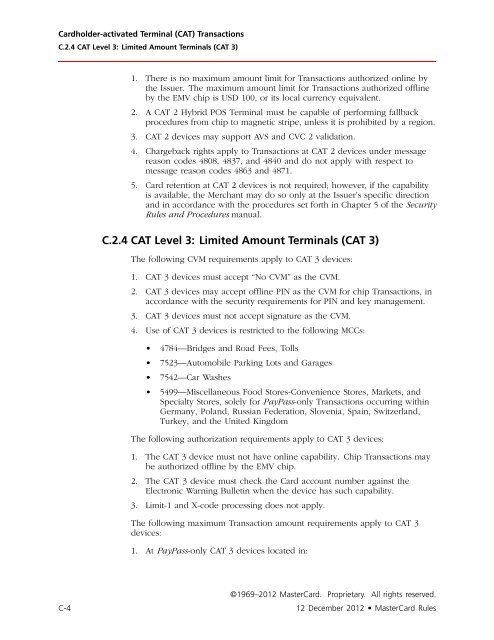 MasterCard Rules (PDF)