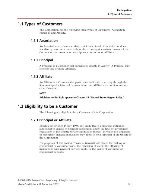 MasterCard Rules (PDF)