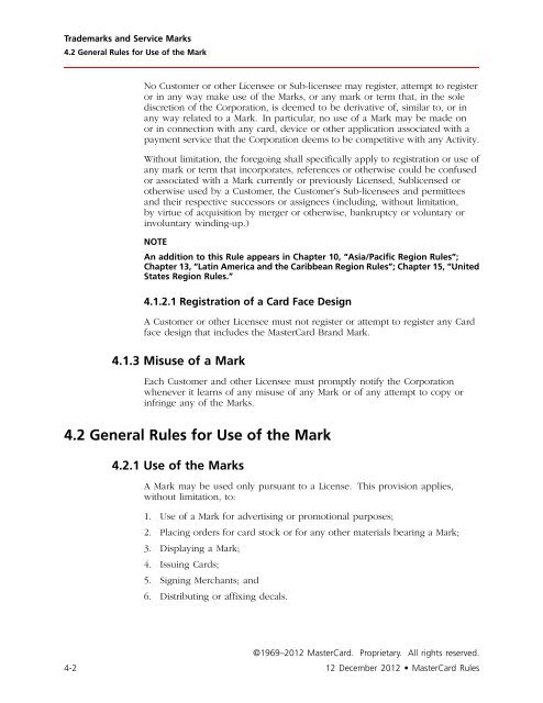 MasterCard Rules (PDF)