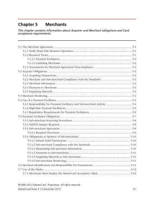 MasterCard Rules (PDF)