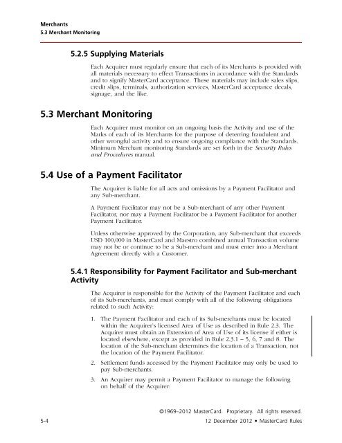 MasterCard Rules (PDF)