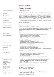 Sales consultant CV template - Dayjob