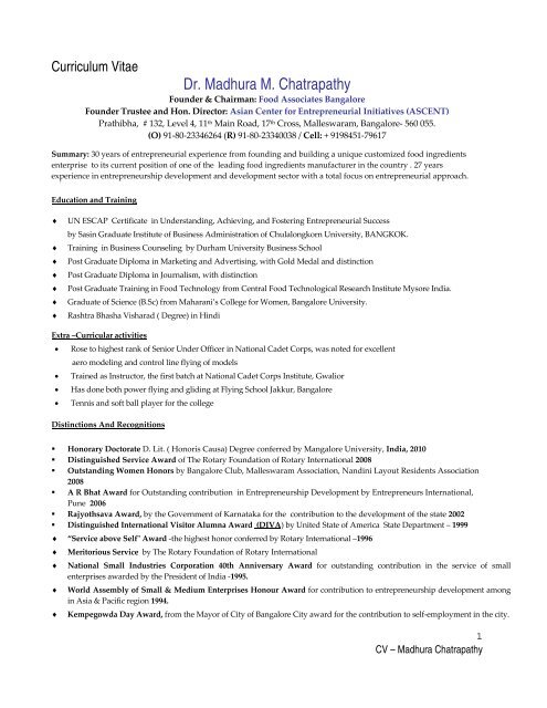 CURRICULUM VITAE - Digital Empowerment Foundation