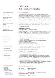 Risk consultant CV template - Dayjob