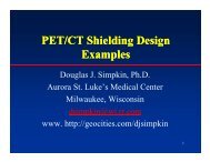 PET/CT Shielding Design Examples - Radiation Shielding for ...