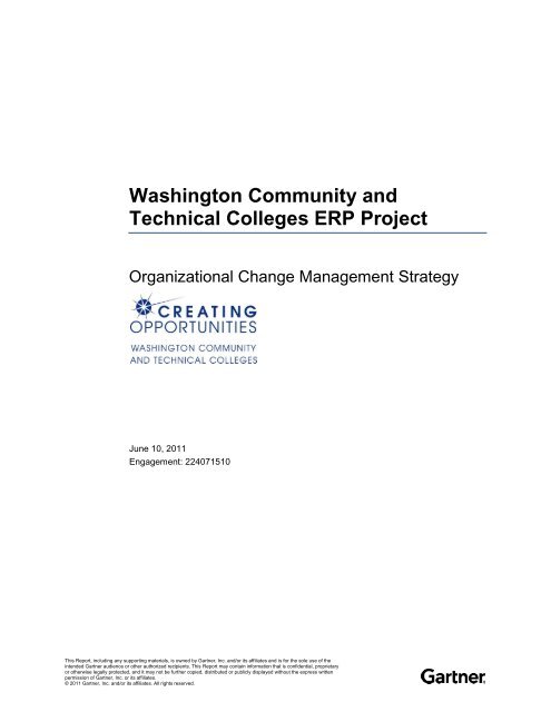 Organizational Change Management Strategy - Washington State ...