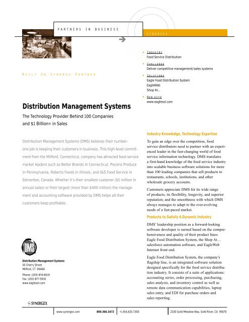 Distribution Management Systems - Synergex